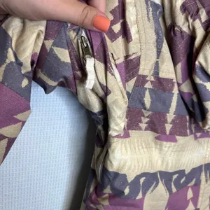 Burton Dryride Thermolite Snowboard Jacket XS Purple Aztec Geometric Print Coat thumbnail 4