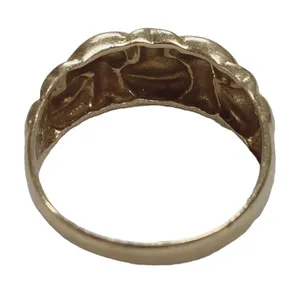 Atasay Kuyumculuk AK 14K Yellow Gold Smooth Byzantine Sz 10 Band State Ring thumbnail 7