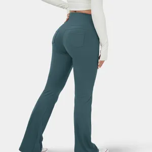 Halara 05H3- High Waisted Back Pocket Flare Yoga Leggings. Size Small thumbnail 3