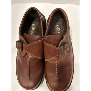 Eastland Syracuse Brown Leather Mary Jane Comfort Shoes Women’s 8W Wide EUC thumbnail 3