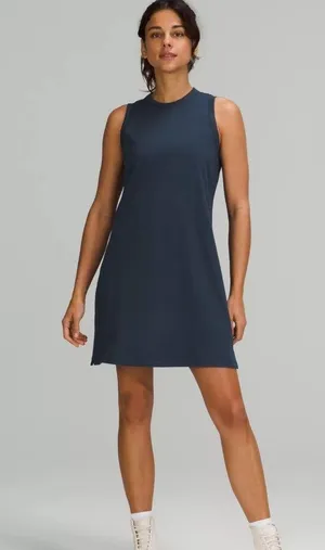 Lululemon Navy Blue Dress Sleeveless Stretch Casual Athletic Classic Fit thumbnail 2