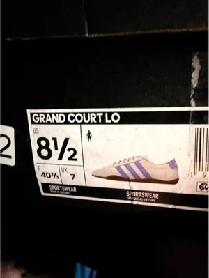 Adidas Grand Court LO Sneakers White Lavender Gum Sole Women’s 8.5 NWT thumbnail 6