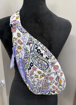 Vera Bradley Paisley Print Slingback Crossbody Purse Bag Maddalena thumbnail 1