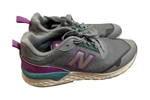 New‎ Balance Fresh Foam Shoes Womens Size 6 Gray Purple Teal Running Sneaker thumbnail 1
