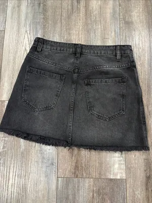 We the Free skirt jean mini skirt ZIP IT UP Free People size 26 thumbnail 6
