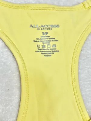 All Access by Bandier Yellow Racerback Sports Bra Size Small thumbnail 5