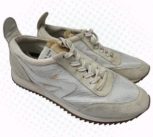 Rag & Bone White & Ivory Retro Runner Mesh Suede Sneakers US 8.5/EU 39 thumbnail 1