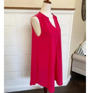 Lush Clothing Womens‎ Fuchsia Pink Sleeveless V-Neck Shift Dress DR93500-003 Medium thumbnail 3