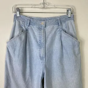 Vintage Woolrich Light Wash Pleated Denim High Rise Mom Jeans Size 10 thumbnail 3