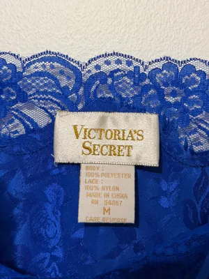 Victoria’s Secret Royal Blue Babydoll Lace Tank Top Size Medium Y2K 90s 2000s thumbnail 2
