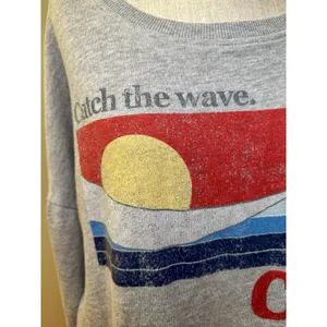 Coca Cola Catch The Wave Crewneck Long Sleeve Raw Hem Sweatshirt Size XL thumbnail 12