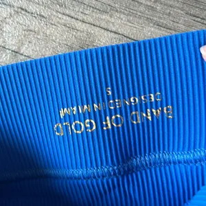 Band of gold blue ribbed sports bra thumbnail 4