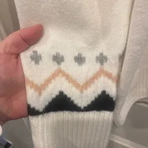 Vince Camuto Womens Medium Ivory Fair Isle‎ Mock Neck Pullover Sweater Knit thumbnail 3