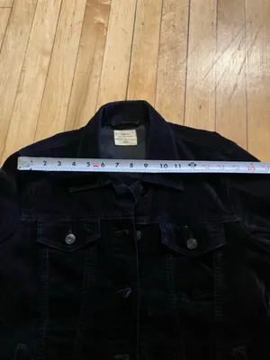 Gap Icon Velvet Jacket in True Black Small Collared Button Down Boxy Denim thumbnail 11