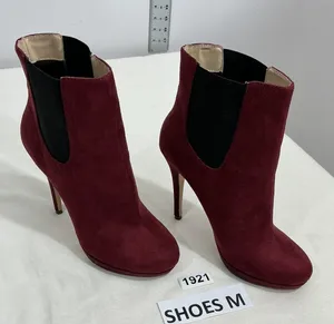 Womans M By Michael Antonio Maroon Pull On Platform Ankle Boots 8.5 thumbnail 1
