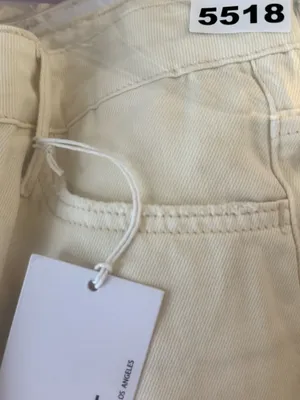 Vervet Leslie 90s‎ Vintage Flare Jeans in Ivory thumbnail 6