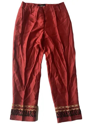 Russell Kemp Silk Dress Pants Red Size 6 thumbnail 1