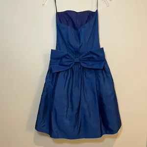 VTG 80s Gunne Sax Dress Strapless Sequin Embroidered Navy Blue Formal Prom 5/6 thumbnail 2