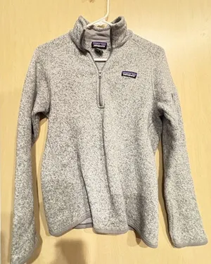 Patagonia Women’s Better Sweater 1/4 Zip Fleece Pullover Gray Size M thumbnail 1
