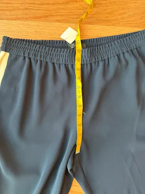 J.Crew Navy Cream Side Stripe Track Pants Size 10 thumbnail 9