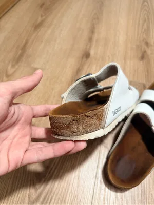 Birkenstock Arizona White Birko-Flor Sandals EU 39 Women's 8 Men's 6 Two Strap thumbnail 5