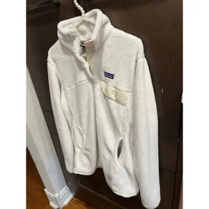 Patagonia Re-Tool Snap-T Polartec Fleece Pullover Ivory Women's‎ large thumbnail 3