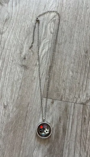 silver charm necklace thumbnail 1