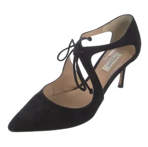 LK Bennett Black Suede Loren Pumps Princess Kate thumbnail 1