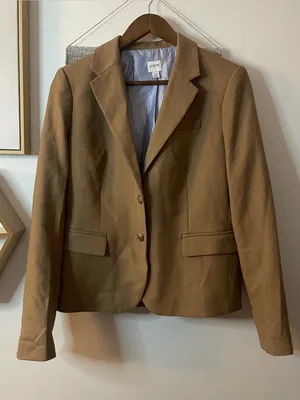 J. Crew Women's Wool blend Camel/Tan Blazer Jacket size 10 thumbnail 1