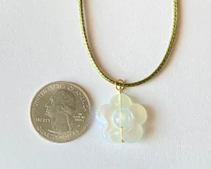 Handmade simple flower fairy cottage boho cute necklace🌼 thumbnail 9