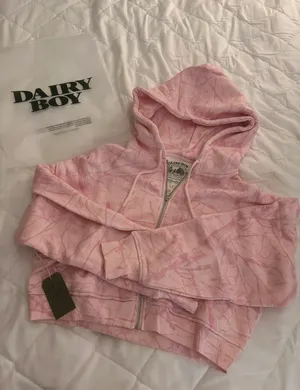 Dairy Boy 2025 Valentines Day Drop Cropped Hoodie thumbnail 1