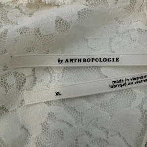 By Anthropologie Lace Camisole XL Ivory Coquette Romantic Boho Layering Floral thumbnail 7