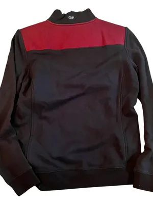 Vineyard Vines Quarter-Zip Sweatshirt with Red Shoulder Panels thumbnail 4