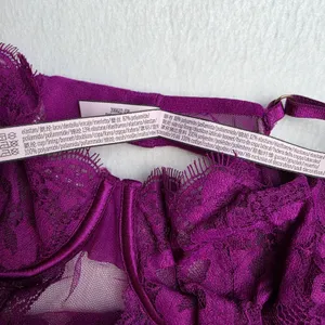 Victoria's Secret -1971 Magenta Floral Eyelash Lace Underwire‎ Teddy Bodysuit M thumbnail 5