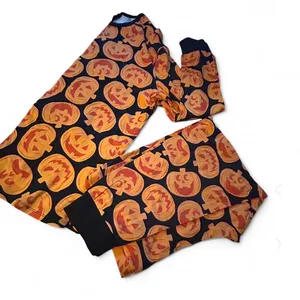 Halloween unsex 2pc lounge wear Size XL Hide and Eek - Pumpkin Print thumbnail 2