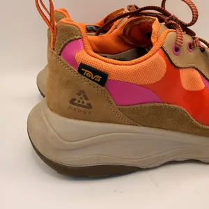 Teva Geotrecca Low PR Hiking Shoes Orange Pink Tan Waterproof Sneaker Women 9 thumbnail 2