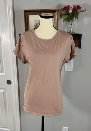 Universal Thread Beige Tan Short Sleeve Cotton Crew Neck T-Shirt XXL thumbnail 1