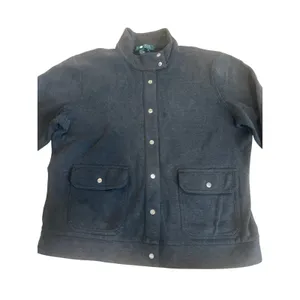 Vintage Lauren Ralph Lauren Women’s Petite Shacket Bomber Snap Dark Gray Size LG thumbnail 2