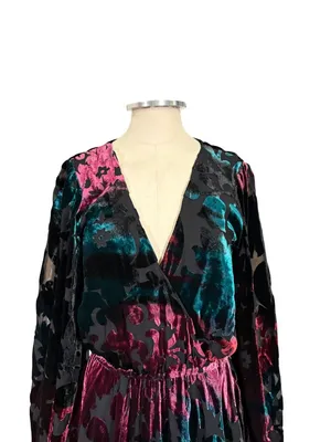 Caroline Constas Olena Velvet Burn Out Mini Dress Size Small thumbnail 7