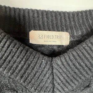 3.3 Field Trip Black Cable Knit Tie‎ Back Cropped Sweater Size undefined thumbnail 3