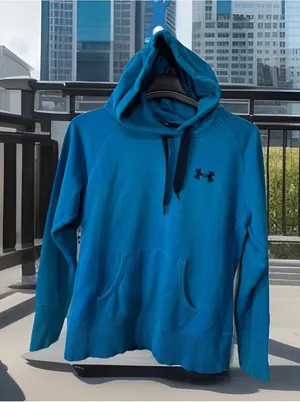 Chic Under Armour‎ Pullover Hoodie Sweatshirt Womens Sz M Teal Heavy Cotton 2012 thumbnail 1