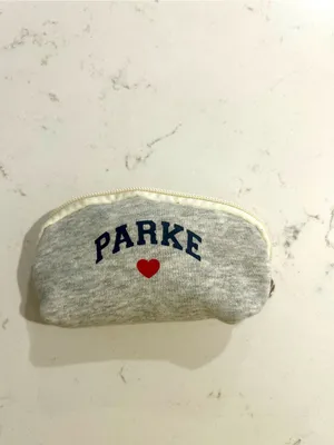 Parker Pink Hair Claw with Light Gray Logo Pouch thumbnail 2