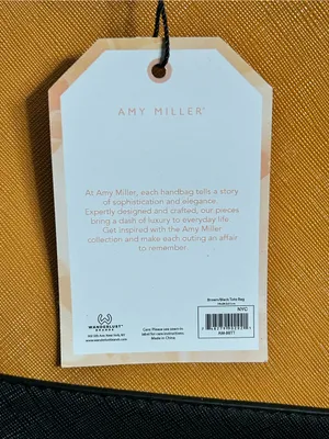 Amy Miller Women’s Two-Tone Orange & Black Tote Bag Purse NWT thumbnail 7