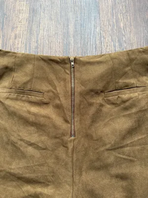 Timing Women’s Boho Brown Faux Suede Shorts Festival Camel Western - Size L thumbnail 4