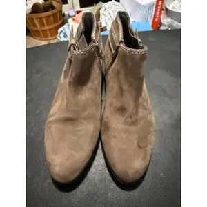 Clarks‎ Brown Buckle Booties in 8 thumbnail 2