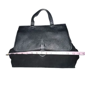 Rebecca Minkoff Medium Keith‎ Suede & Leather Satchel Handbag Crossbody Black thumbnail 6