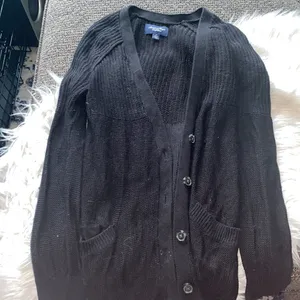 ✨HP✨American Eagle Ribbed Black Button Down Cardigan✨ thumbnail 2