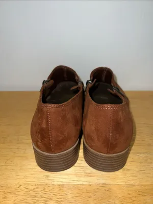 American Eagle Outfitters Chestnut Suede Slip-On Shoes with Side Zips thumbnail 4