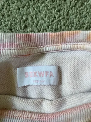 Sarah’s Day X White Fox Active Tie Dye Cropped Long Sleeve Sweatshirt Size M thumbnail 3