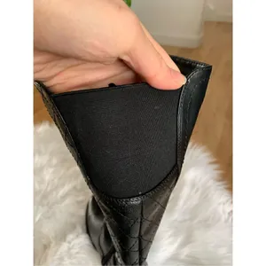 Black riding boots size 6 with stretchy back part new faux leather thumbnail 5